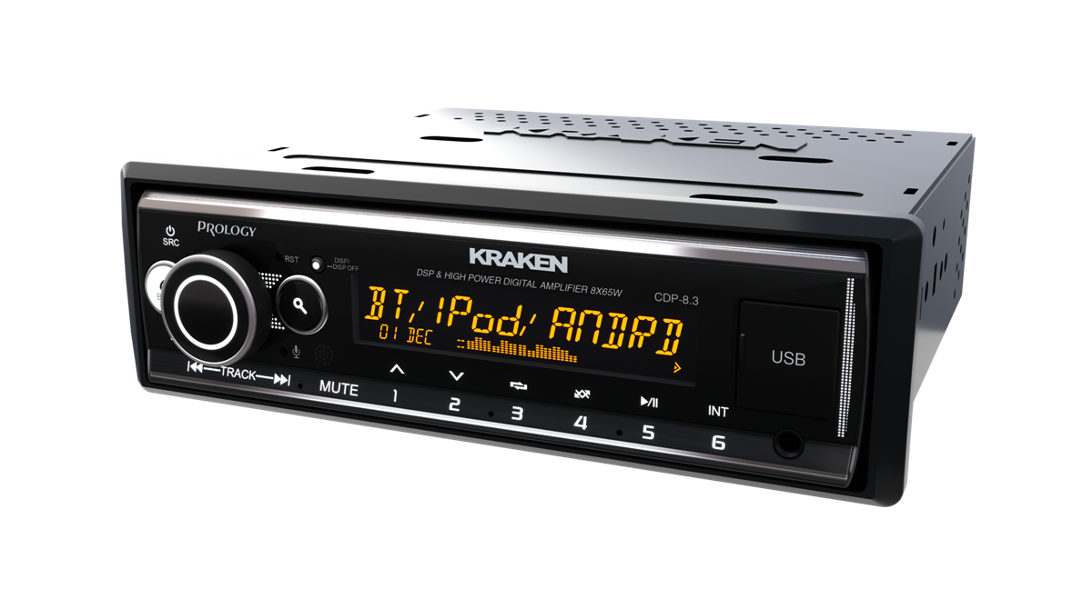 1-DIN USB/SD-ресиверы (без CD) Prology CDP-8.3 KRAKEN 