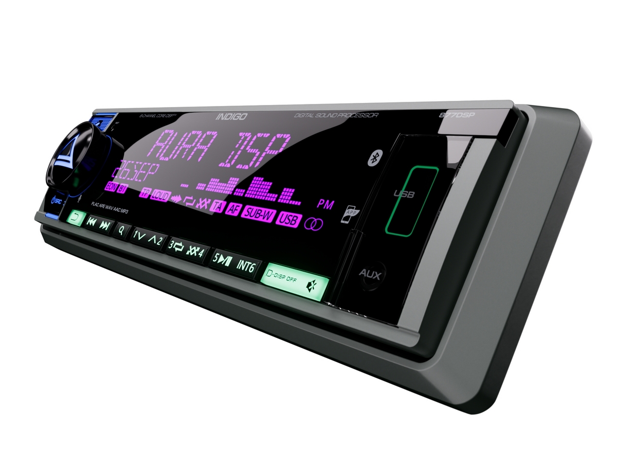 1-DIN USB/SD-ресиверы (без CD) AurA INDIGO-877DSP 