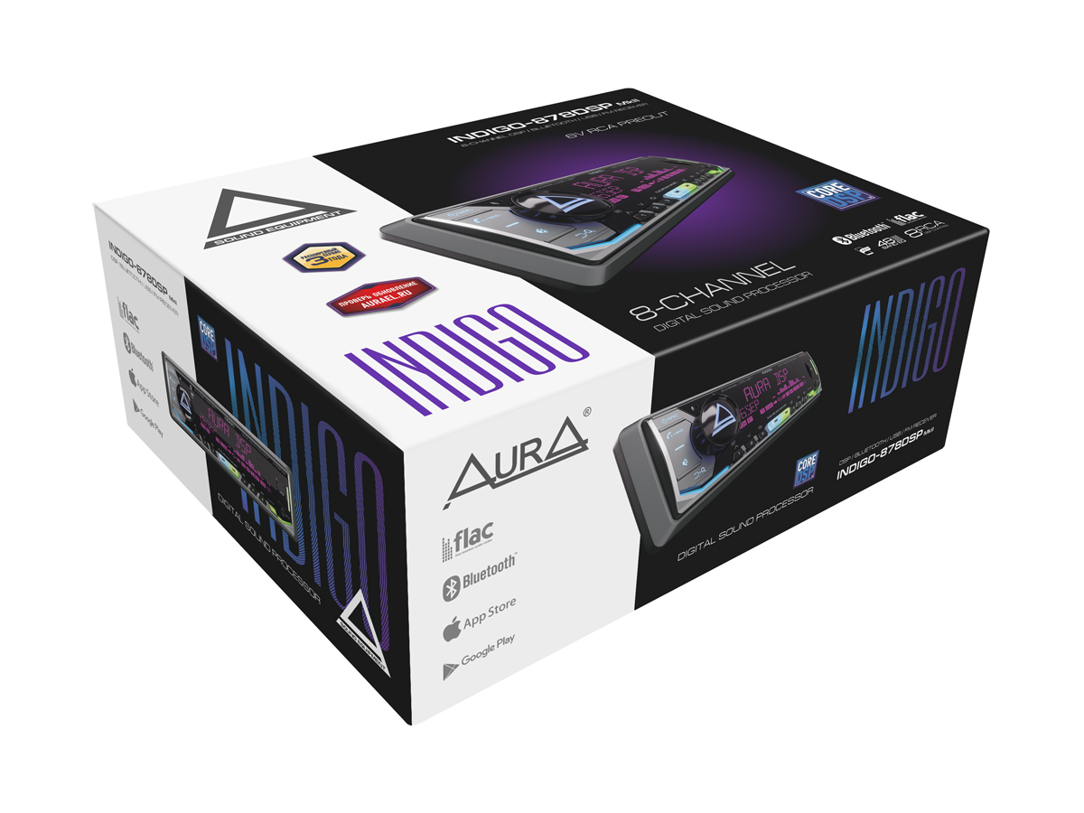 1-DIN USB/SD-ресиверы (без CD) AurA INDIGO-878DSP MkII 