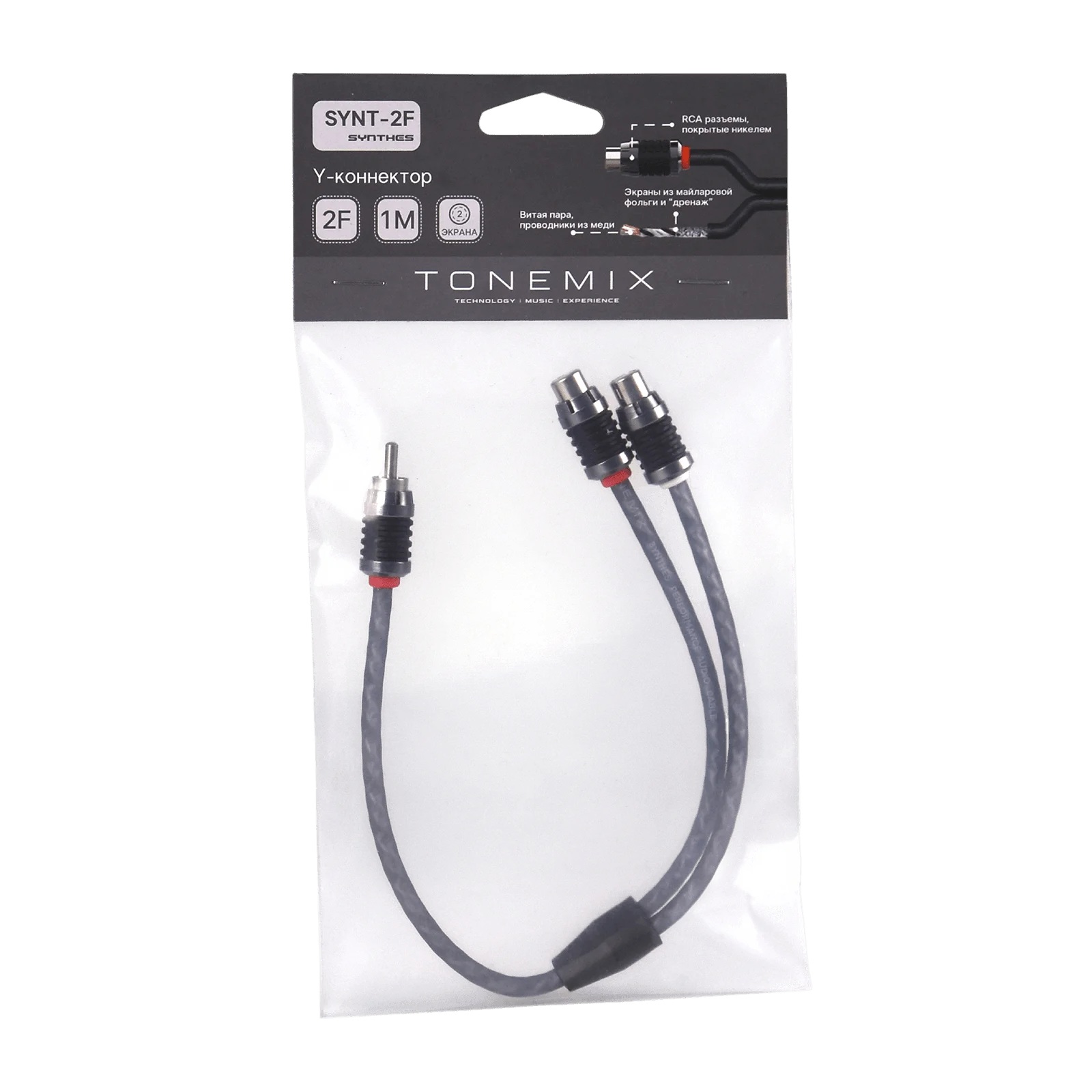 Кабели межблочные (RCA), AUX, HDMI, RCA разъёмы Tonemix SYNT-2F 