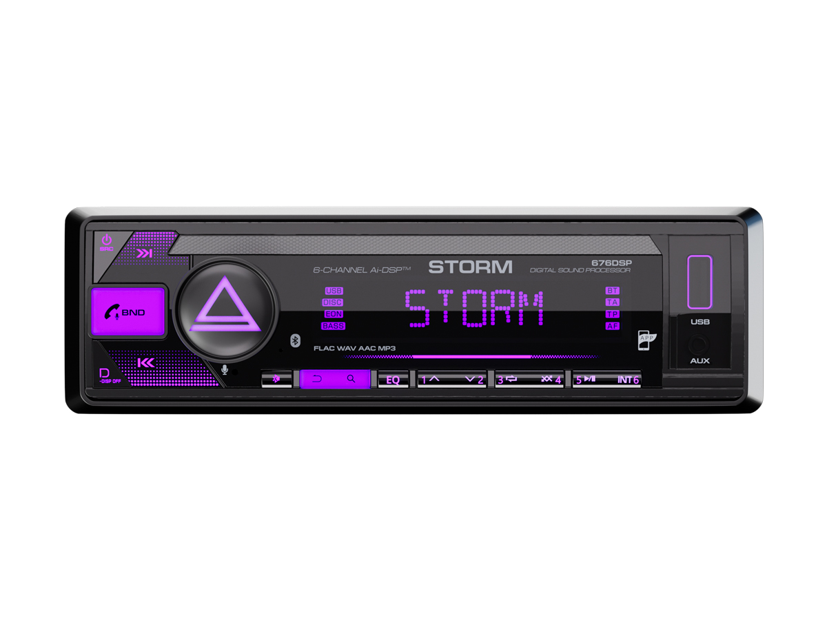 1-DIN USB/SD-ресиверы (без CD) AurA STORM-676DSP 