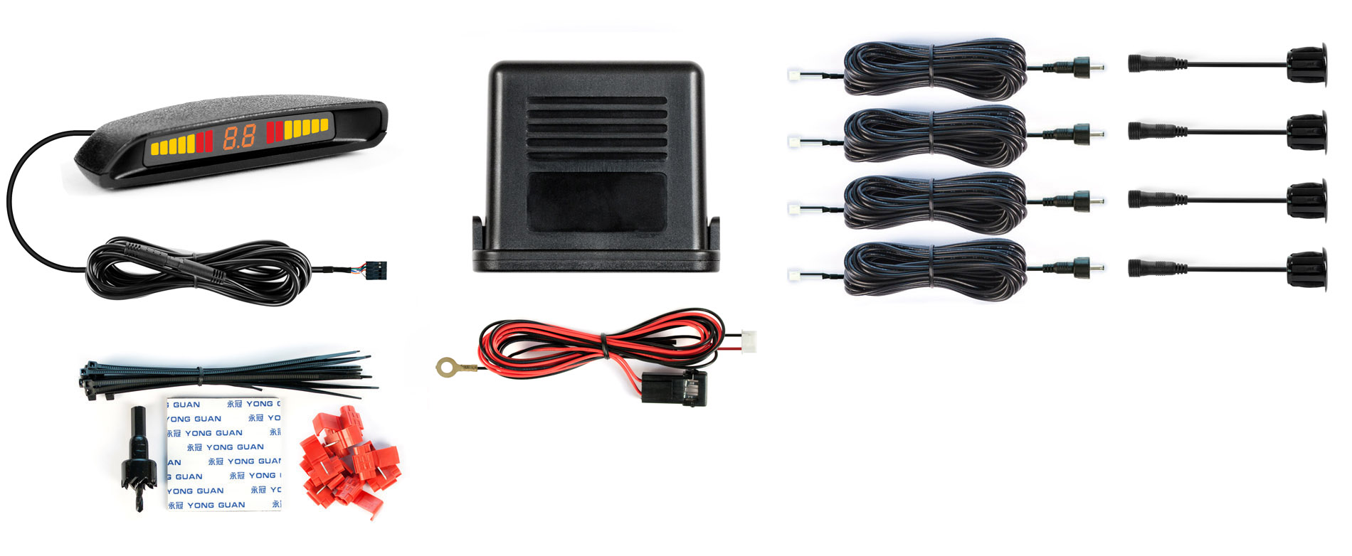 Парковочные радары Parkmaster 4-FJ-40-W