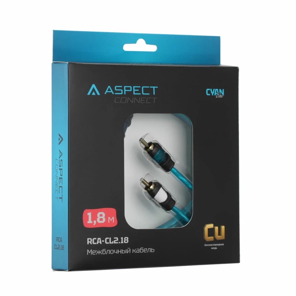 Кабели межблочные (RCA), AUX, HDMI, RCA разъёмы Aspect RCA-CL2,18 