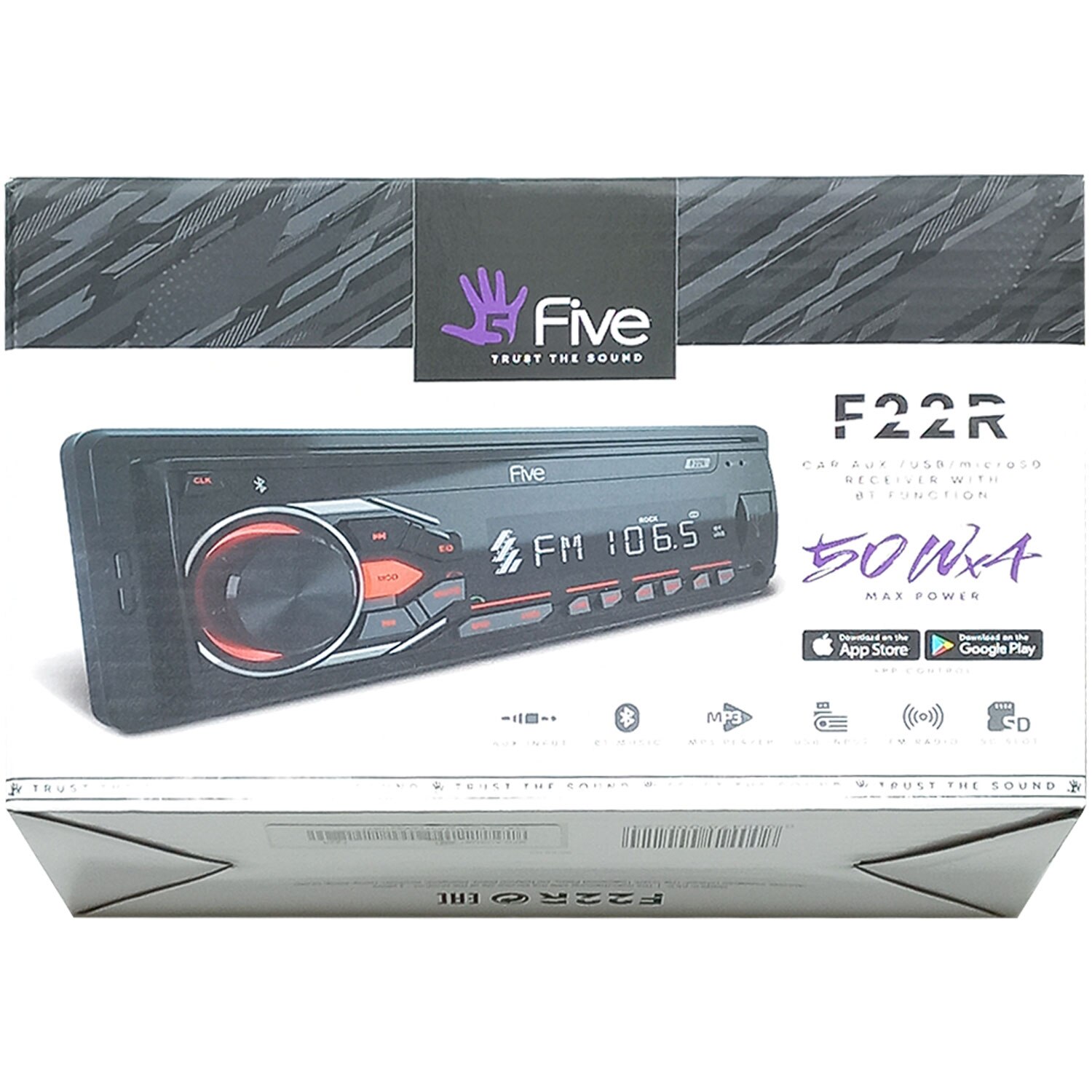 1-DIN USB/SD-ресиверы (без CD) FIVE F22R 