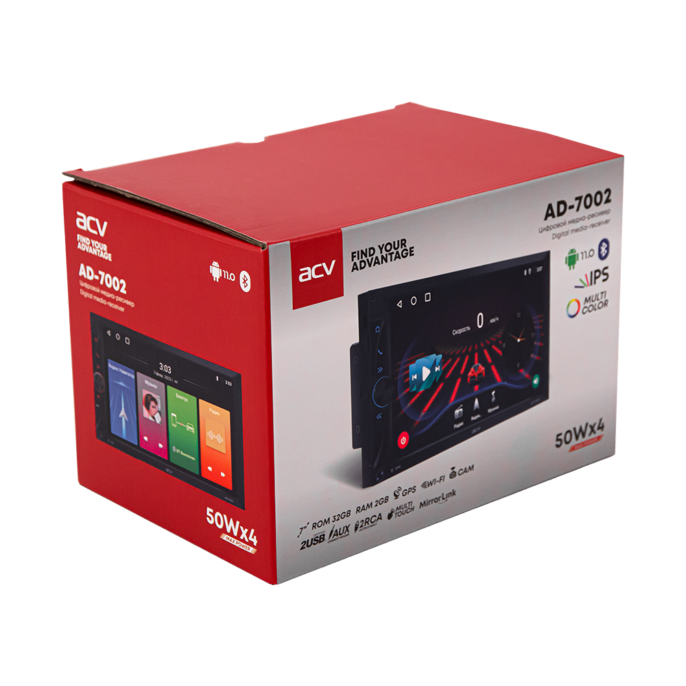 2-DIN ресиверы с навигацией ACV AD-7002 