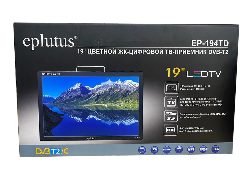 Универсальные телевизоры Eplutus EP-194TD Black 