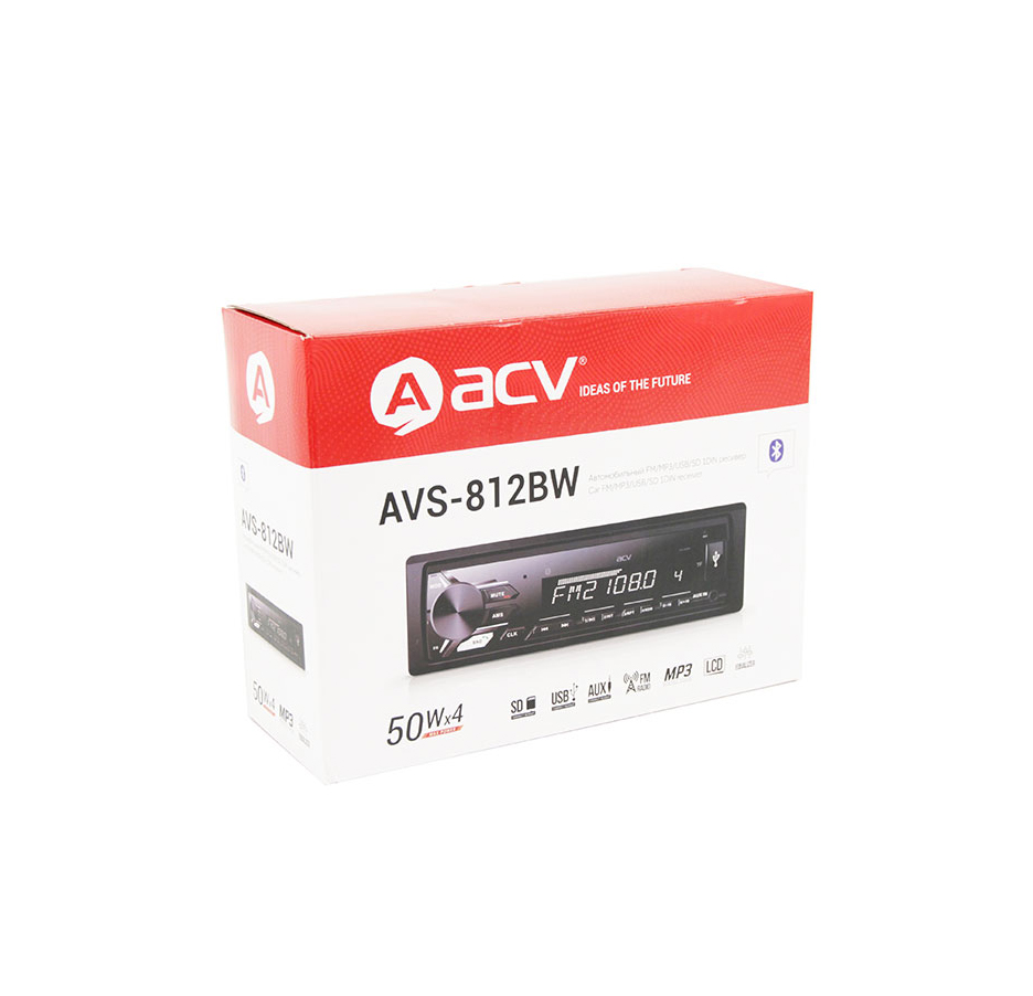 1-DIN USB/SD-ресиверы (без CD) ACV AVS-812BW 
