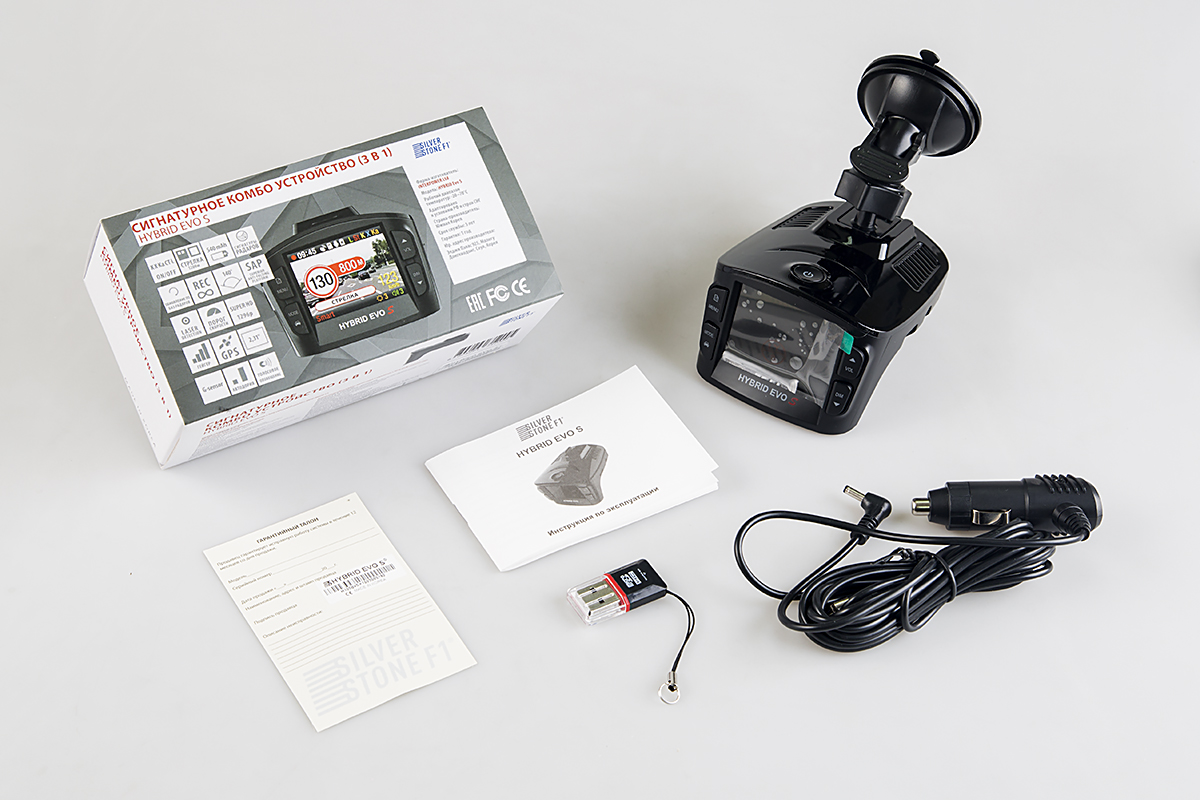 Комбоустройства (Видеорегистраторы с радар-детекторами) Silverstone F1 HYBRID EVO S