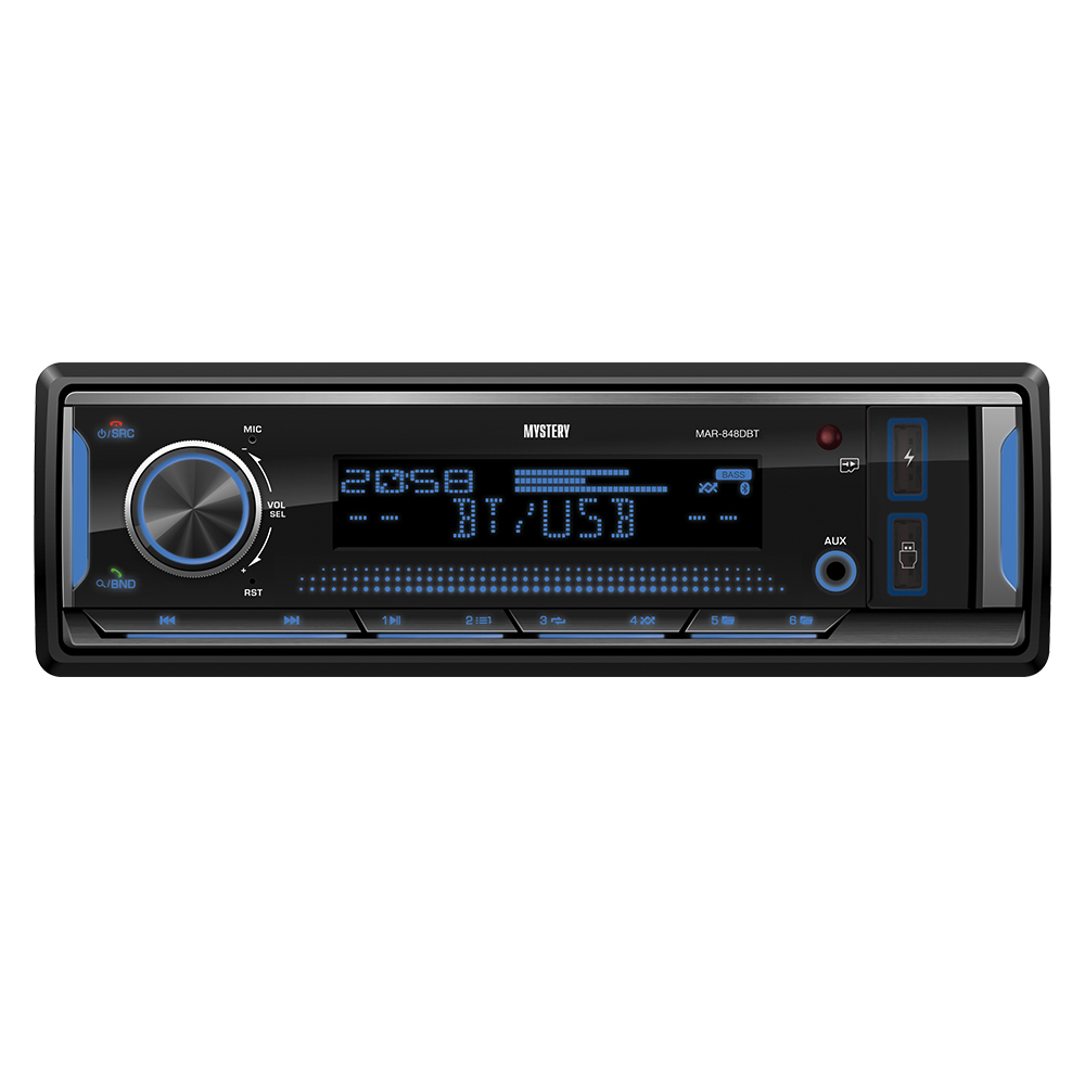 1-DIN USB/SD-ресиверы (без CD) Mystery MAR-848DBT 