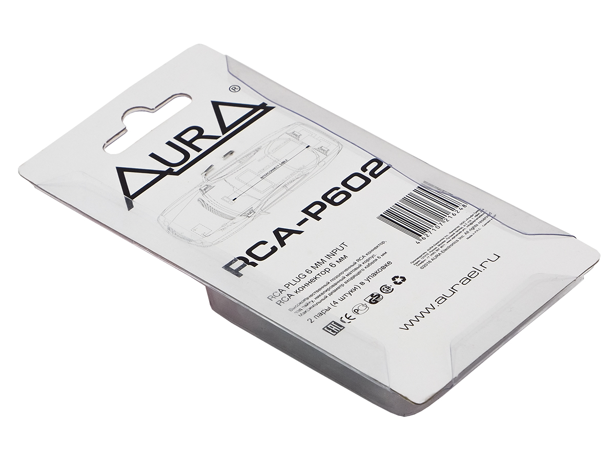 Кабели межблочные (RCA), AUX, HDMI, RCA разъёмы AurA RCA-P602 