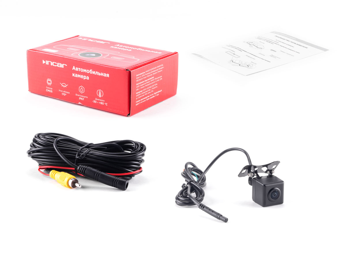 Универсальные видеокамеры, Камеры в номерных рамках, Аксессуары Incar Camera VDC-417FHD 