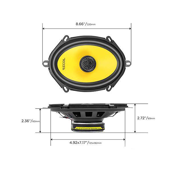 Акустика автомобильная Recoil RLX572 