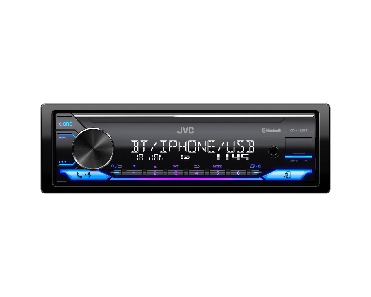 1-DIN USB/SD-ресиверы (без CD) JVC KD-X482BT 