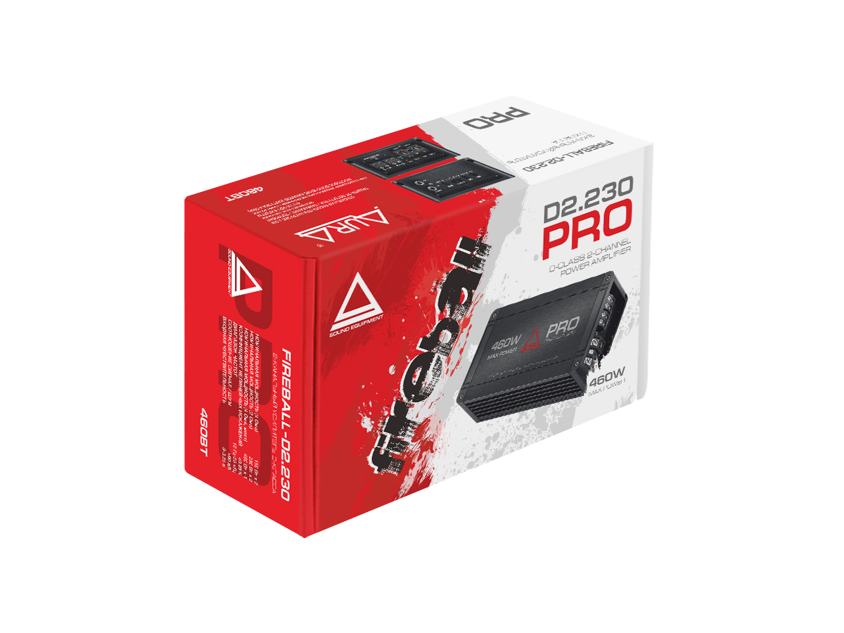 Двух и трехканальные усилители AurA FIREBALL-D2.230 PRO 