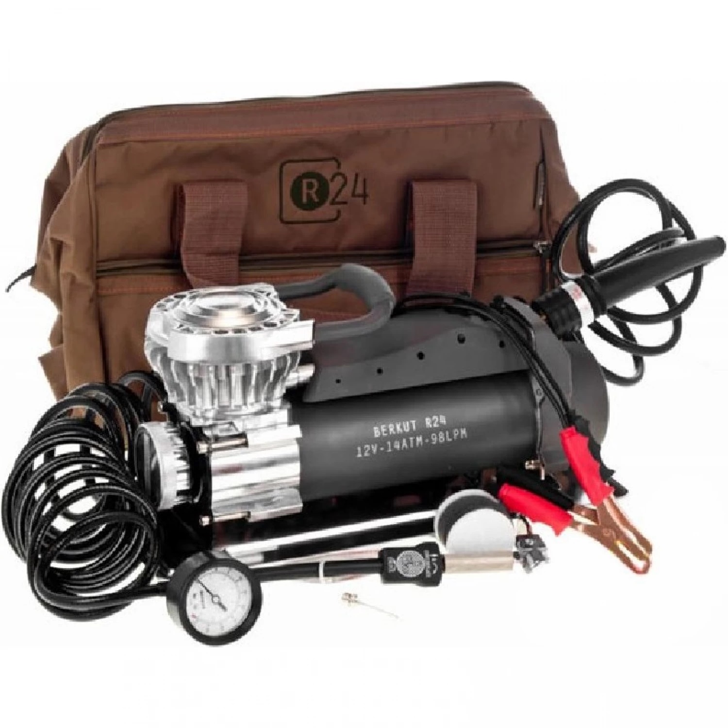 Автомобильные, велосипедные компрессоры.Помпы, насосы. Манометры BERKUT R-24