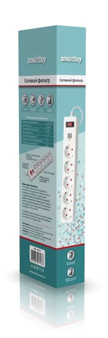 Сетевые фильтры, Удлинители Сетевой фильтр Smartbuy