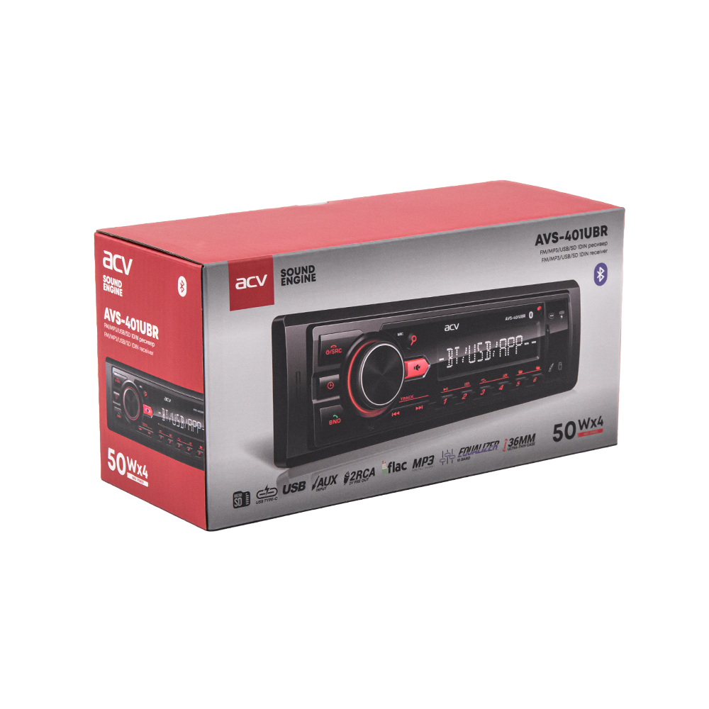 1-DIN USB/SD-ресиверы (без CD) ACV AVS-401UBR 