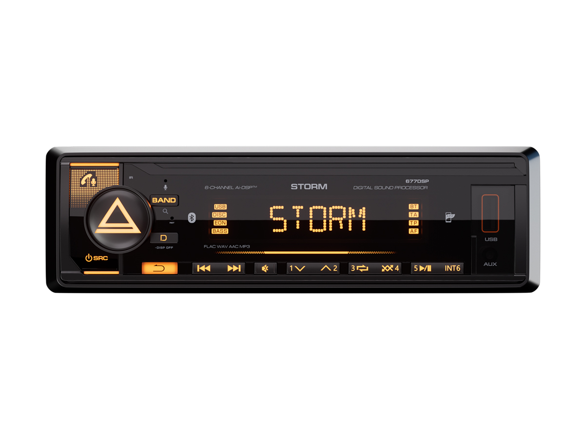 1-DIN USB/SD-ресиверы (без CD) AurA STORM-677DSP 
