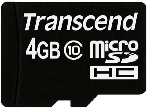 Карты памяти SD Transcend MicroSD 4Gb (SD adapter ) TS4GUSDHC10