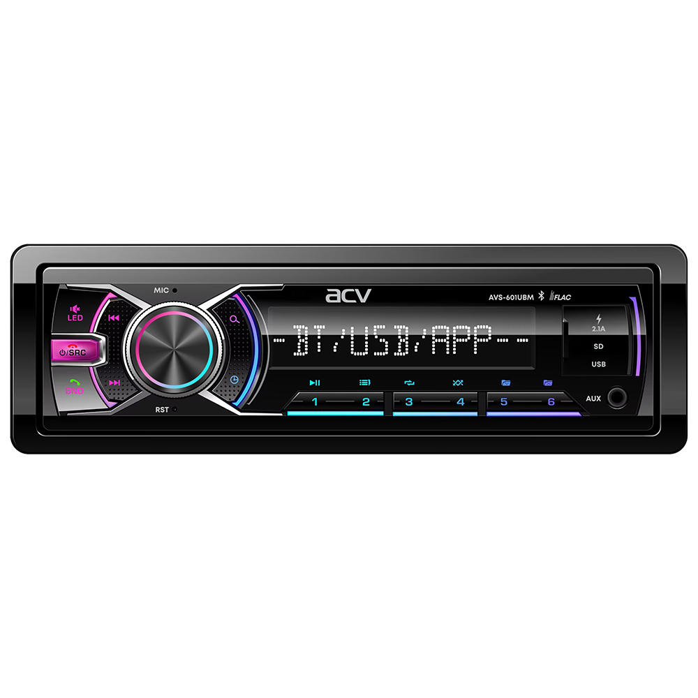 1-DIN USB/SD-ресиверы (без CD) ACV AVS-601UBM 