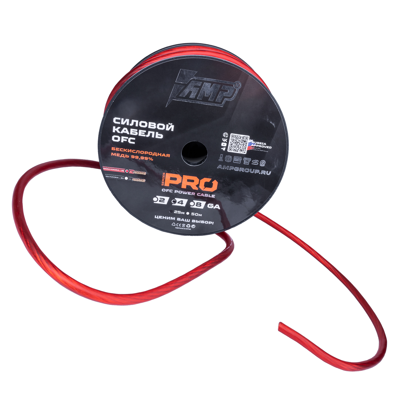 Кабели силовые, разъемы. Крепеж для кабеля. AMP PRO 4Ga 