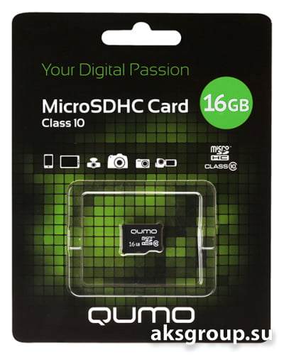Qumo MicroSDHC 16Gb Class 10 (БЕЗ АДАПТЕРА SD)