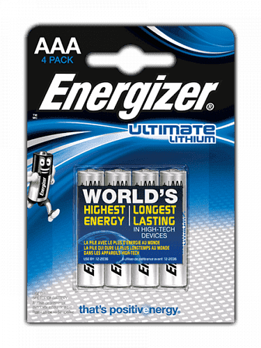 Батарейка ААA LR03-4BL LITHIUM ENERGIZER