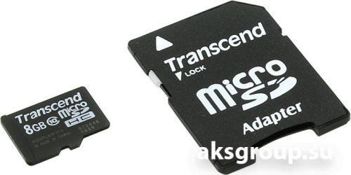 Transcend MicroSD 8Gb (SD adapter ) TS8GUSDHC10
