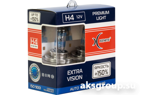 XENITE H4 PREMIUM EXTRA VISION +150%