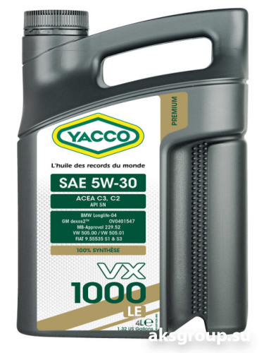 YACCO VX1000 LE 5W30