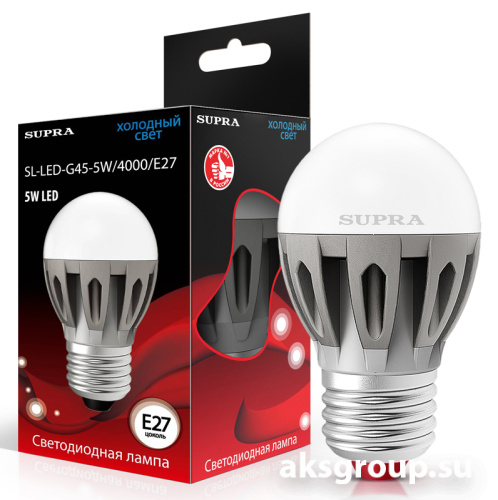Лампы Supra SL-LED-G45-8W/4000/E27