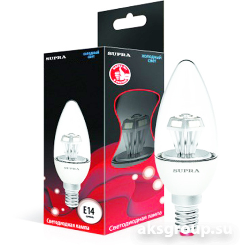 Лампы Supra SL-LED-CR-CN-6W/3000/E14