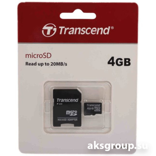 Transcend MicroSD 4Gb (SD adapter ) TS4GUSDHC10