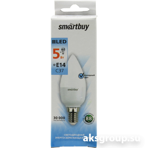 Лампа Smartbuy С37-05W/4000/E14 ( SBL-С37-05-40K-E14 )