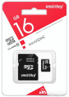Smartbuy MicroSDHC 16Gb Class 10 (с адаптером SD)