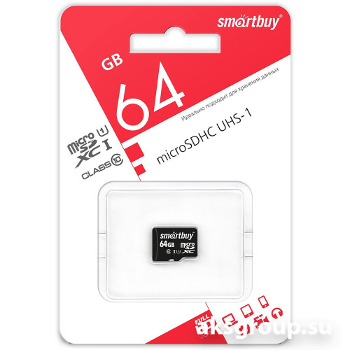 Smartbuy MicroSDHC 64Gb Class 10 ( БЕЗ адаптера SD)