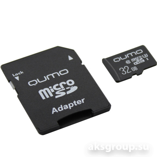 Qumo MicroSDHC 32Gb Class 10 UHS-I U3 (с адапт. SD)