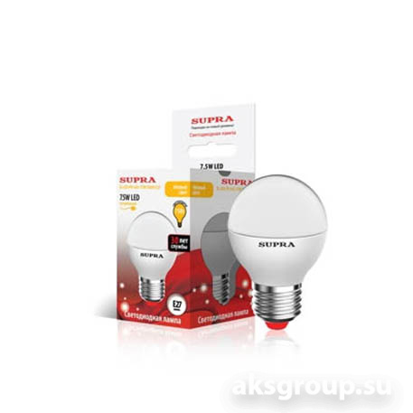 Лампы Supra SL-LED-PR-G45-7.5W/4000/E27