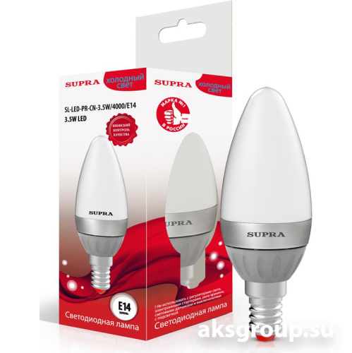 Лампы Supra SL-LED-PR-CN-3.5W/4000/E14