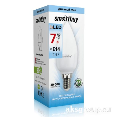 Лампа Smartbuy С37-07W/4000/E14 ( SBL-С37-07-4K-E14 )